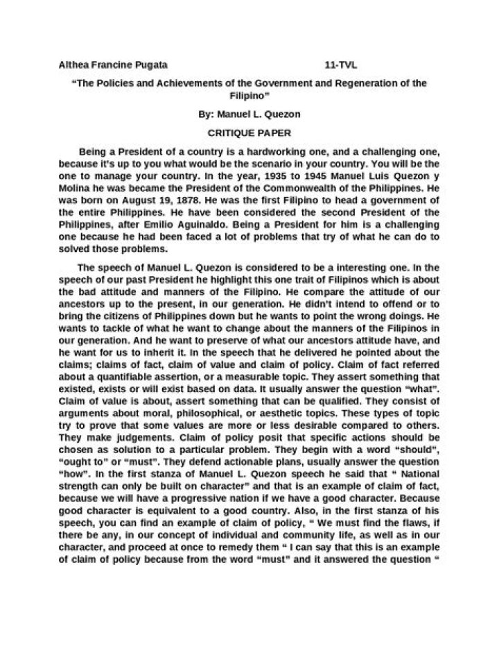 How do you write a criticism paper?