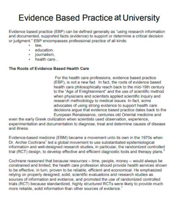 How do you write an evidence based practice paper?