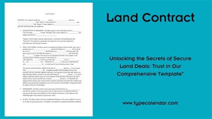 How do you write up a land contract?