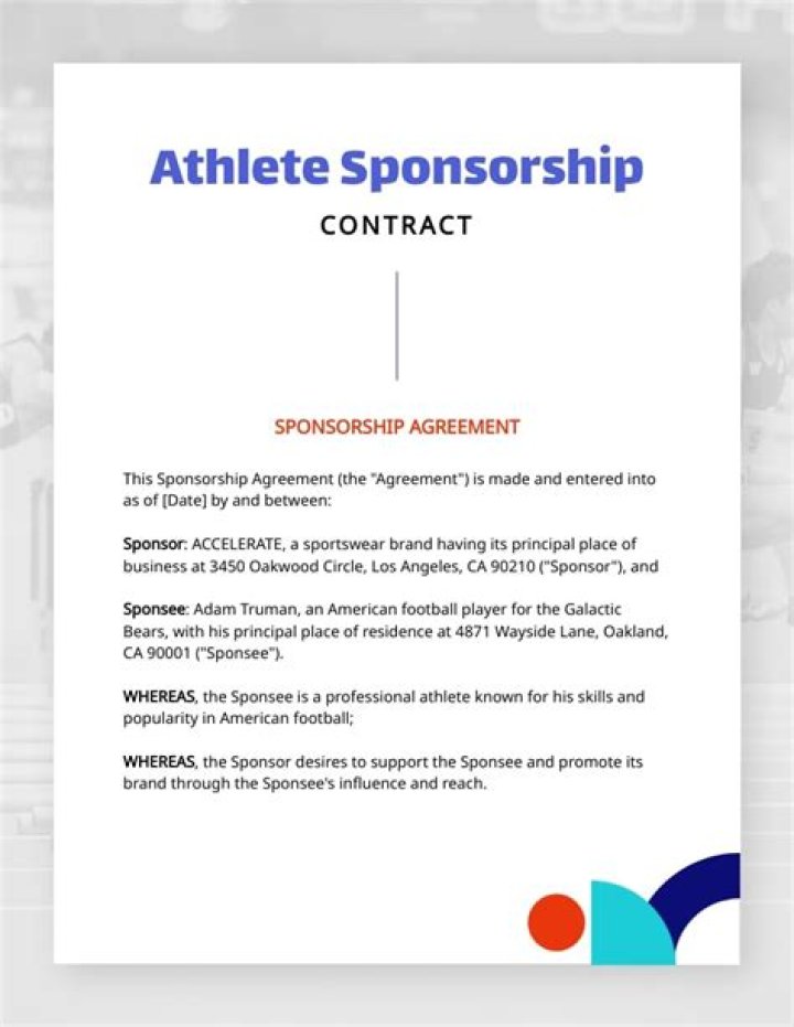 How does a business sponsor an athlete?