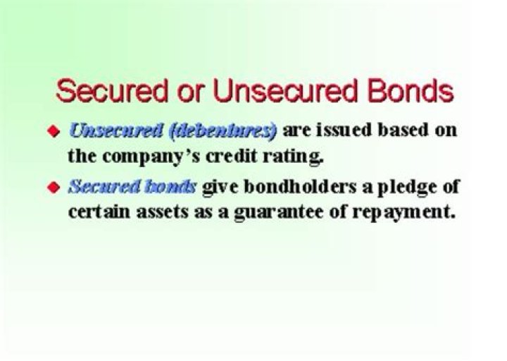 How does an unsecured bond work?