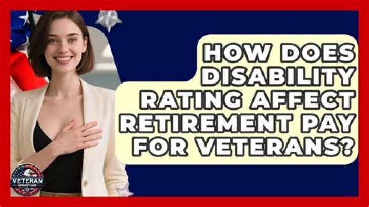 How does disability rating affect retirement pay?