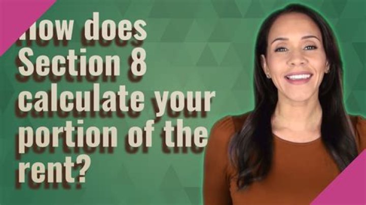 How does Section 8 calculate your portion of the rent?