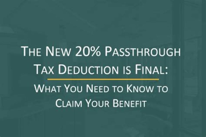 How does the 20 pass-through tax deduction work?