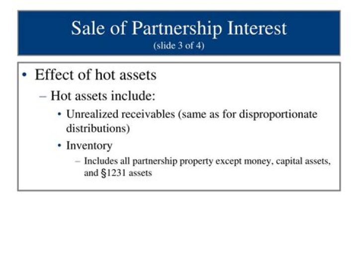How does the sale of partnership interest work?