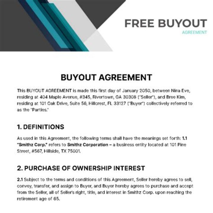 How is partnership buyout calculated?
