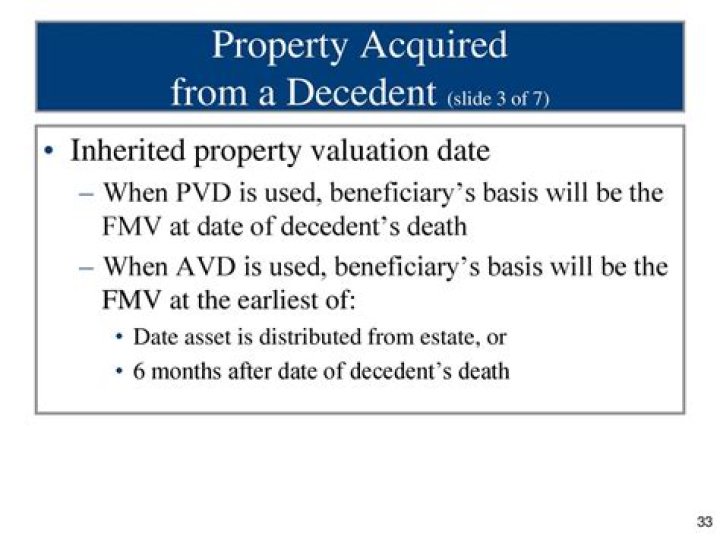 How is property inherited from a decedent determined?