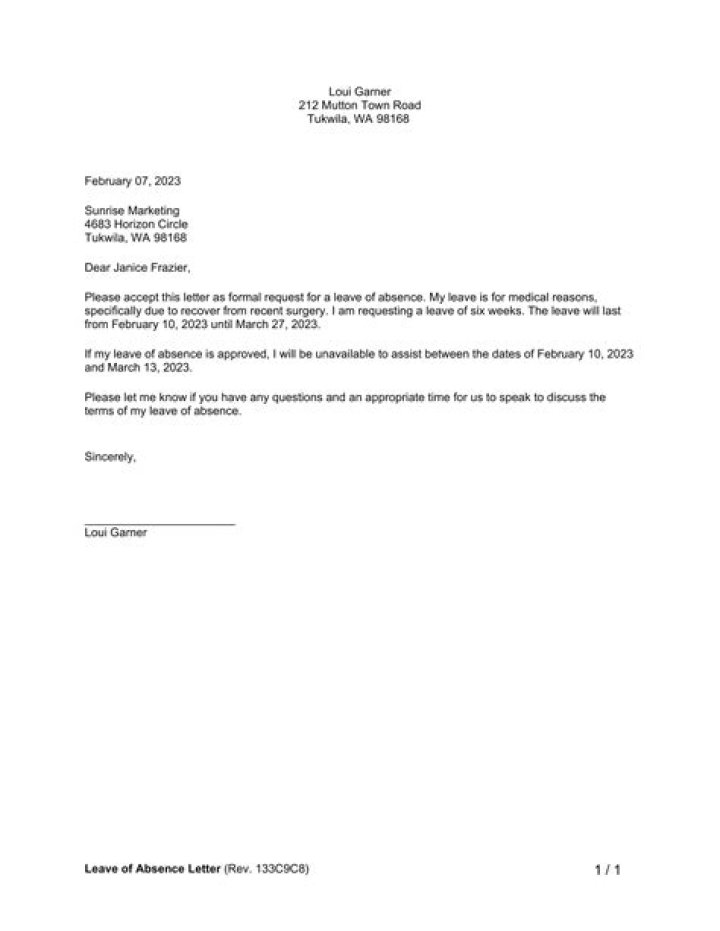 How long can you stay on a leave of absence?