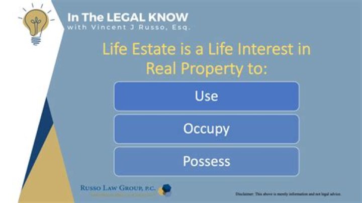 How long is a life estate good for?