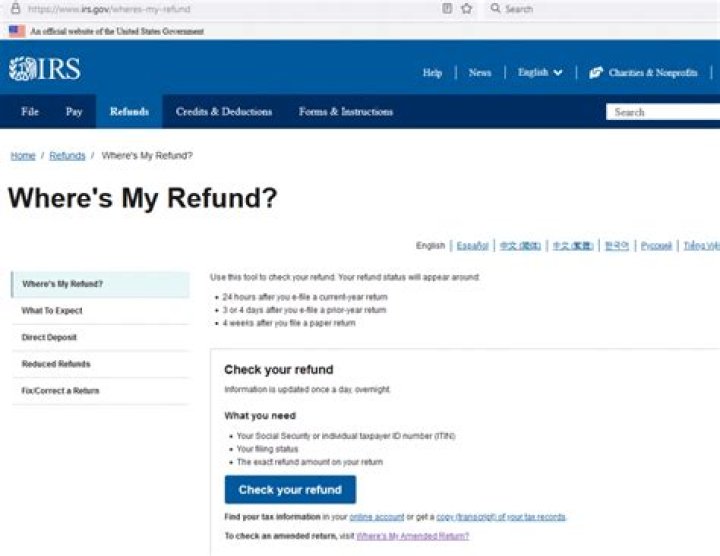 How often is my refund status updated?