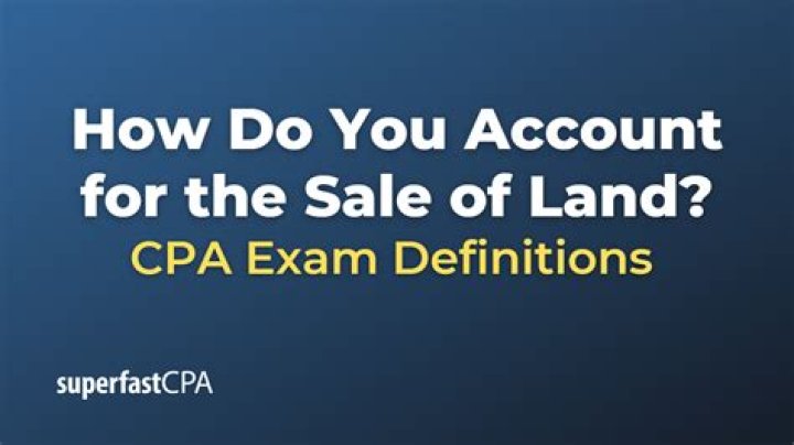 How to account for the sale of land?