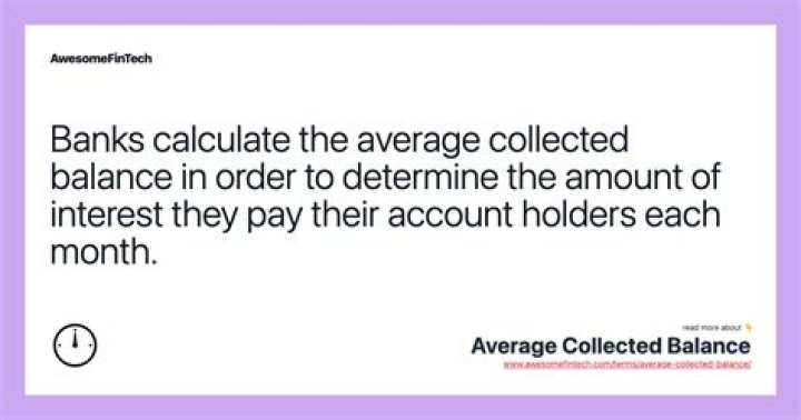 How to calculate average collected balance on a checking account?