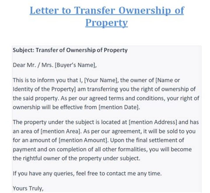 How to transfer ownership of a property to a family member?