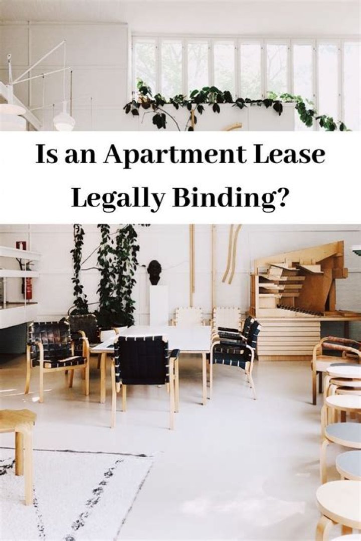 Is an apartment lease legally binding?