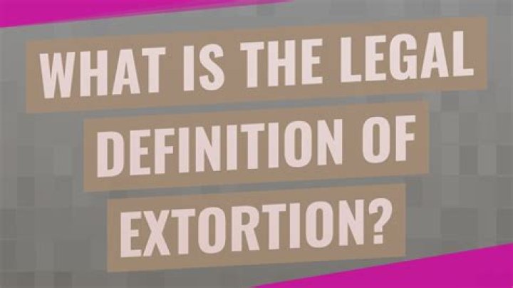 Is extortion legal in the US?