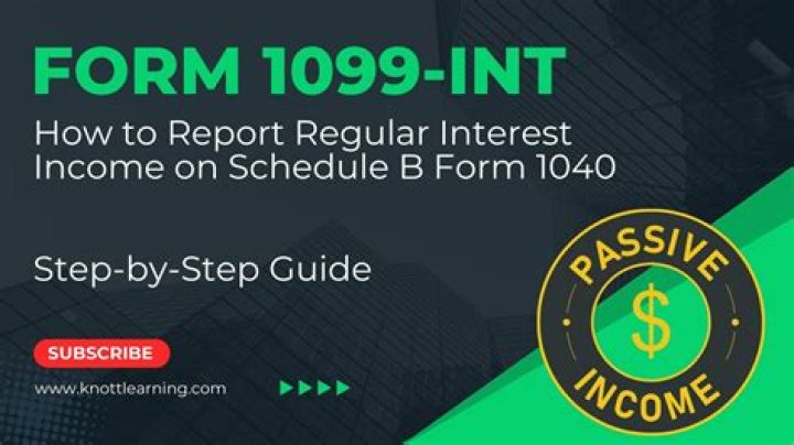 Is Form 1099-INT used to report interest income?