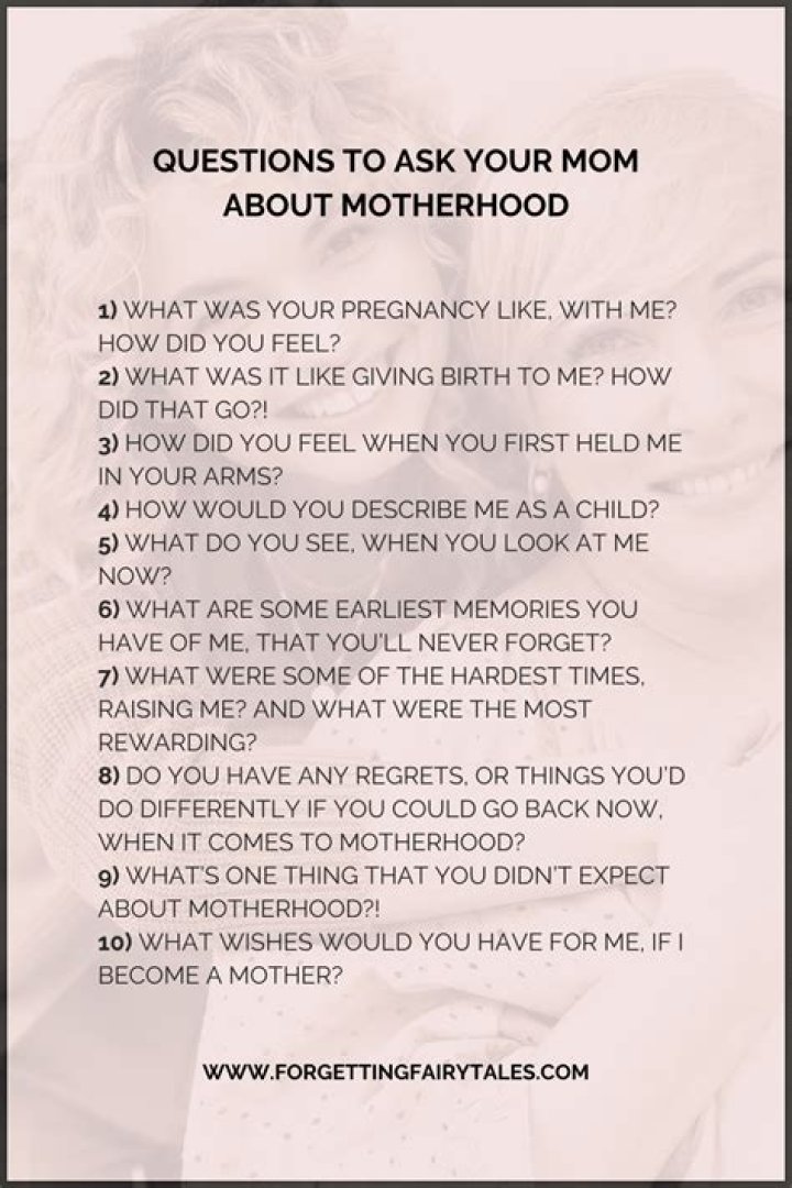 Is it a bad question to ask your mother?