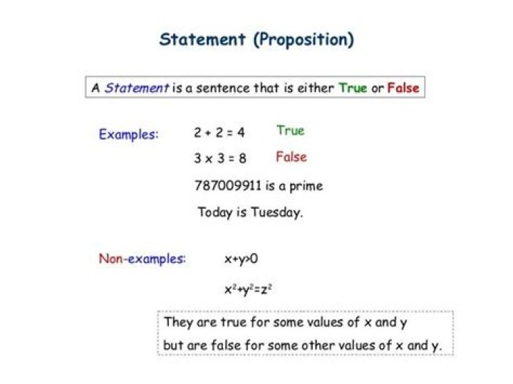 Is statement true or false?