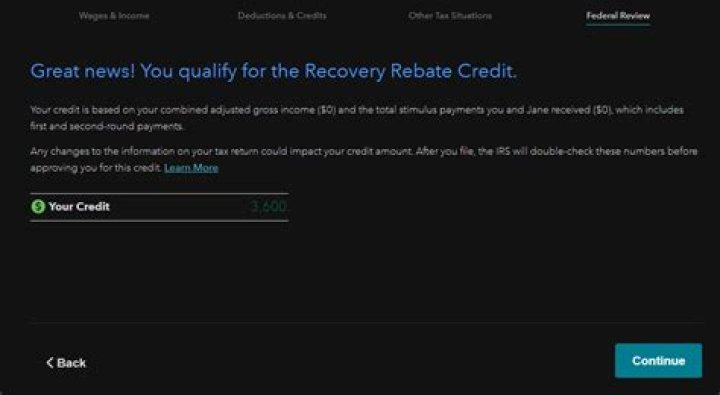 Is the recovery rebate credit for the second stimulus check?