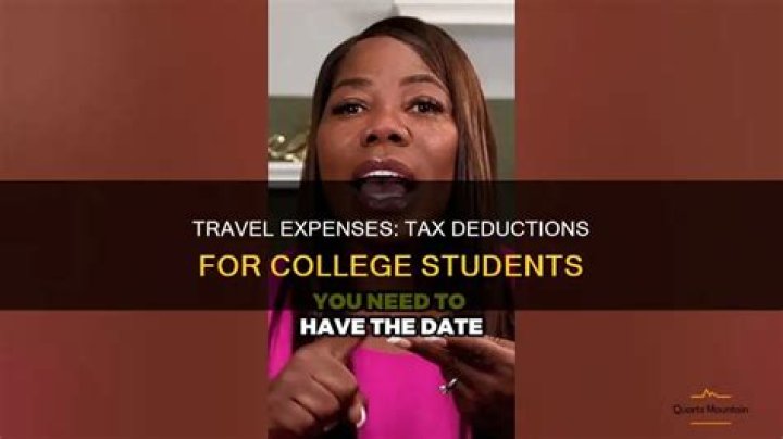 Is travel for college visits tax deductible?