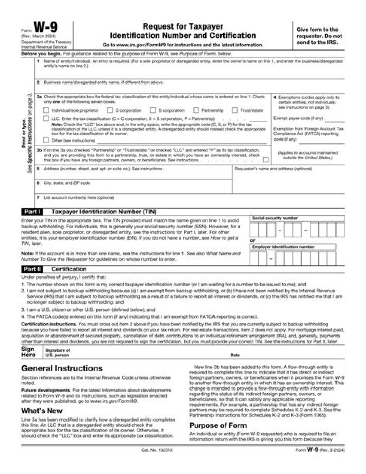 Is W-9 form sent to IRS?