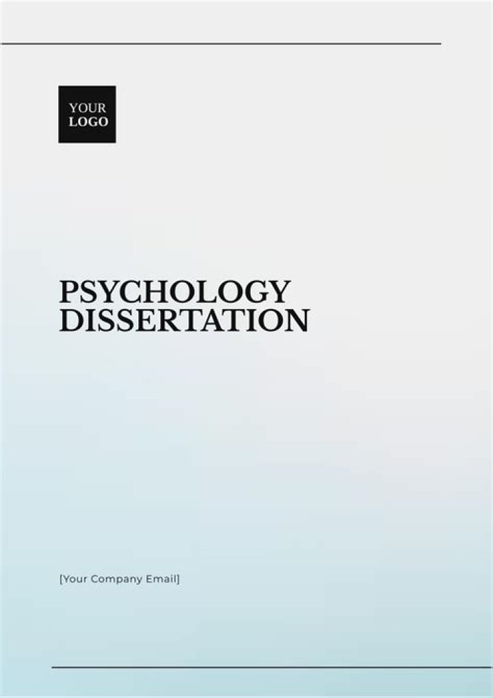 Psychology Dissertation