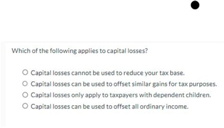 What applies to capital losses?