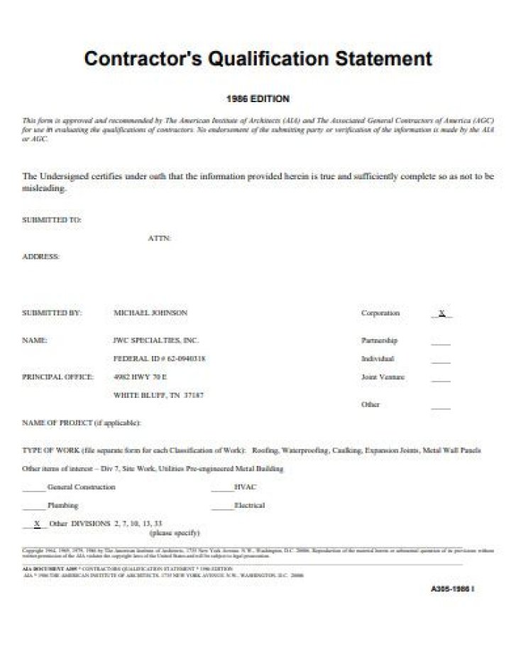 What are contractor qualifications?