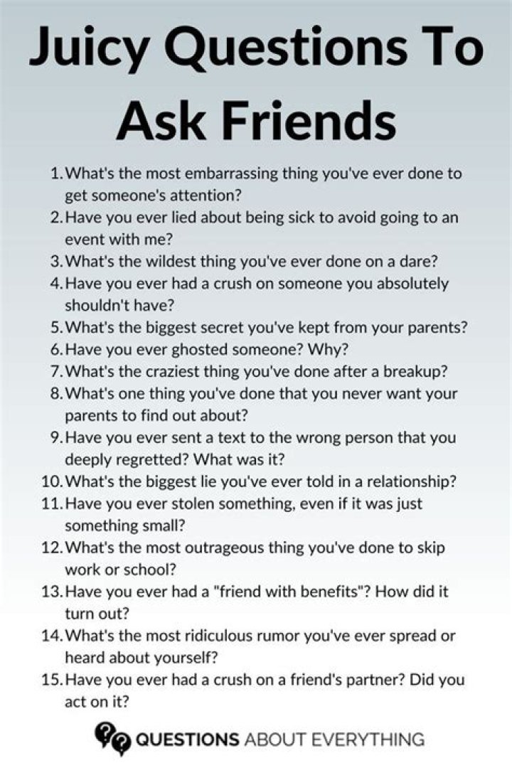 What are good questions to test friendships?