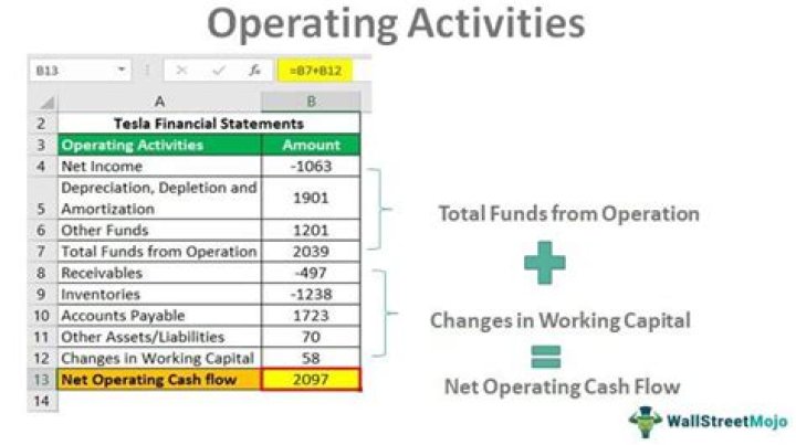 What are included in operating activities?
