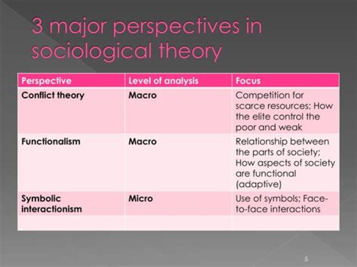 What are the 3 major theories of sociology?