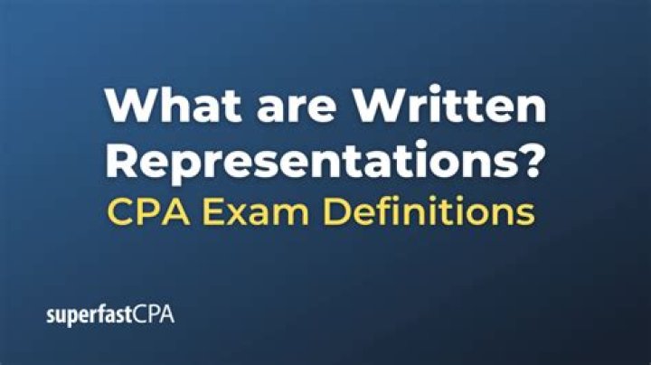 What are the contents of written representations?