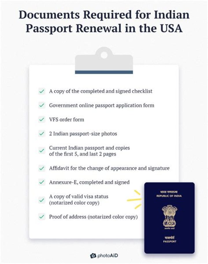 What are the documents required for renewal of passport?