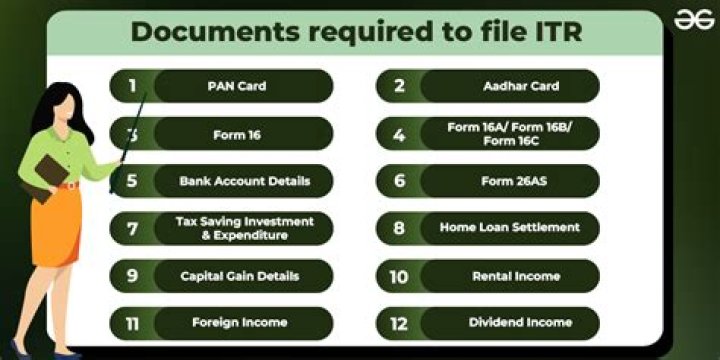 What are the documents required to file an income tax return?