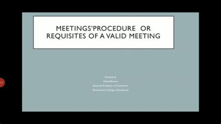 What are the essentials of valid meeting?