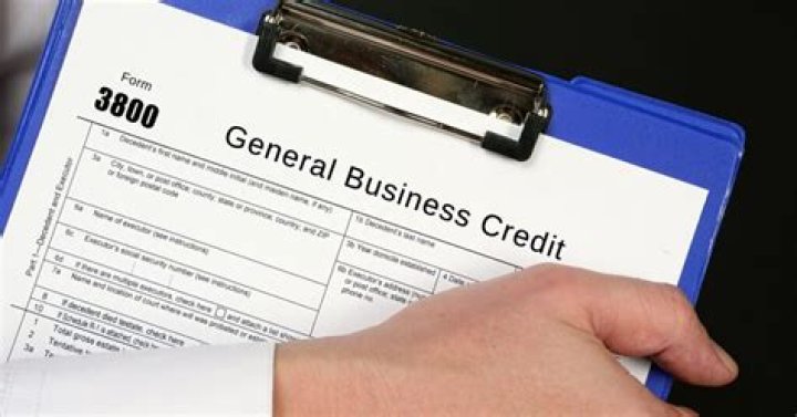 What are the general business credits reported on form 3800?
