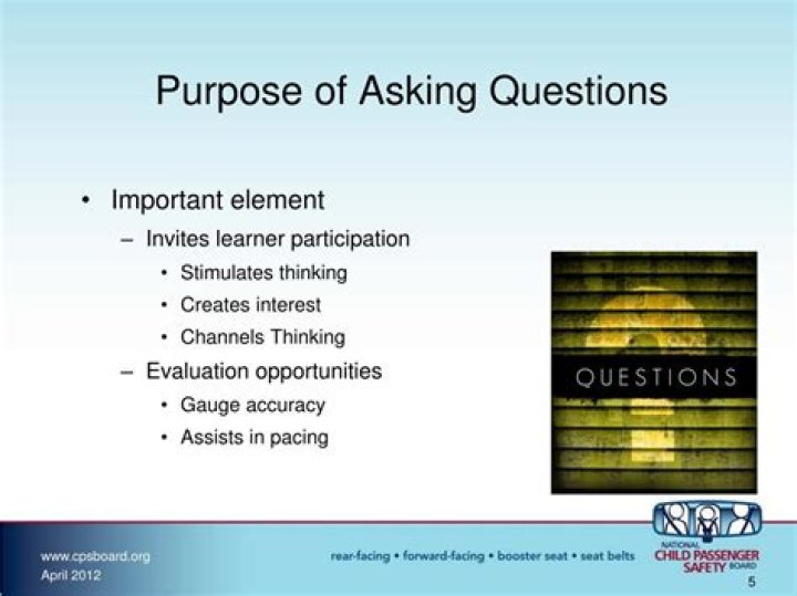 What are the purpose of asking questions when learning?