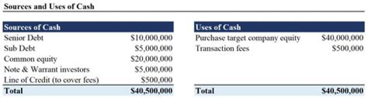 What are the sources of cash?