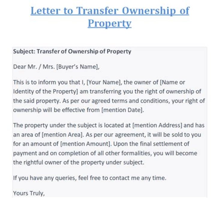 What are the steps to transfer a property?