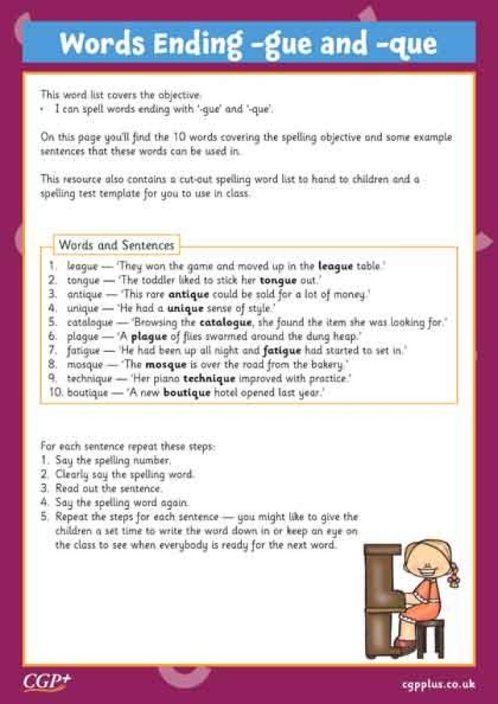 What are words that end with Gue?