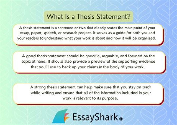 What belongs in a thesis statement?