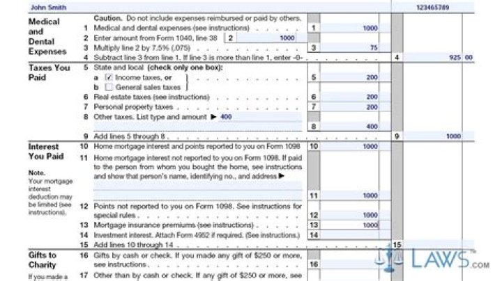 What can be deducted on Schedule A?