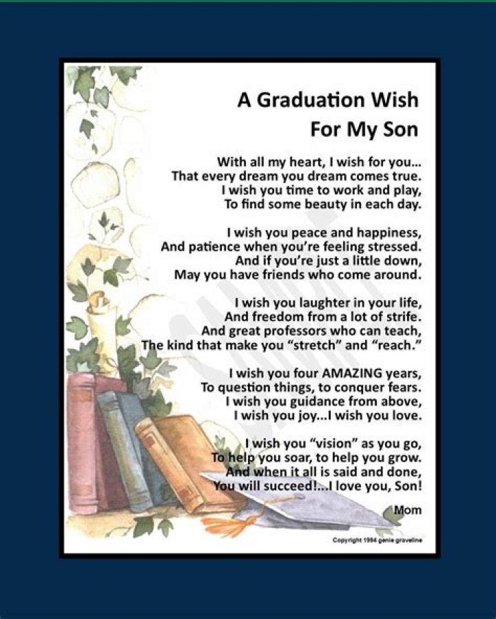 What can I write to my son for graduation?