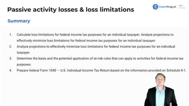 What can you do for passive losses?