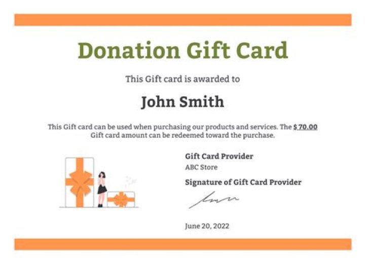 What companies donate gift cards?