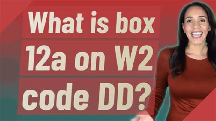 What do I put for box 12a mean on W-2?