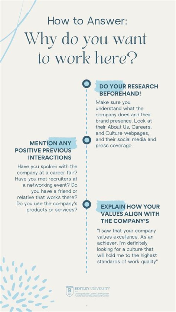What do I say when asked why I want to work for a company?