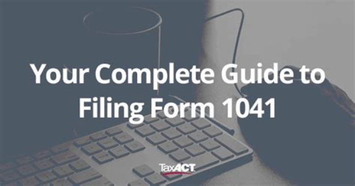 What do you need to file a 1041?