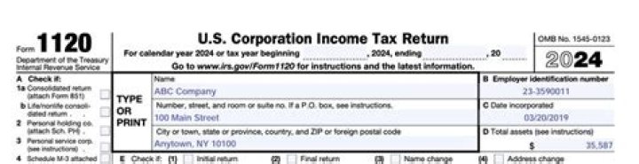 What do you put on the 1120 tax form?
