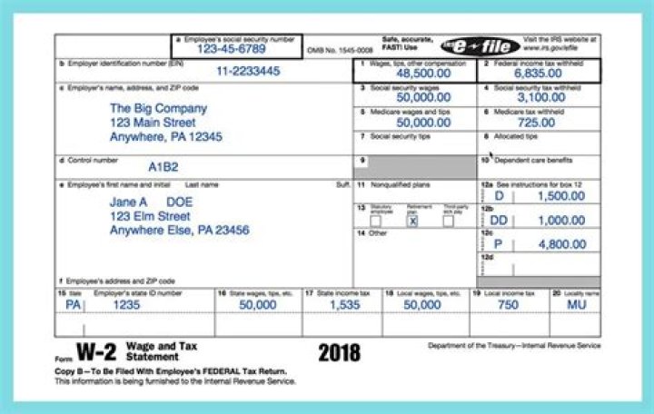 What does 1 mean on a W-2?